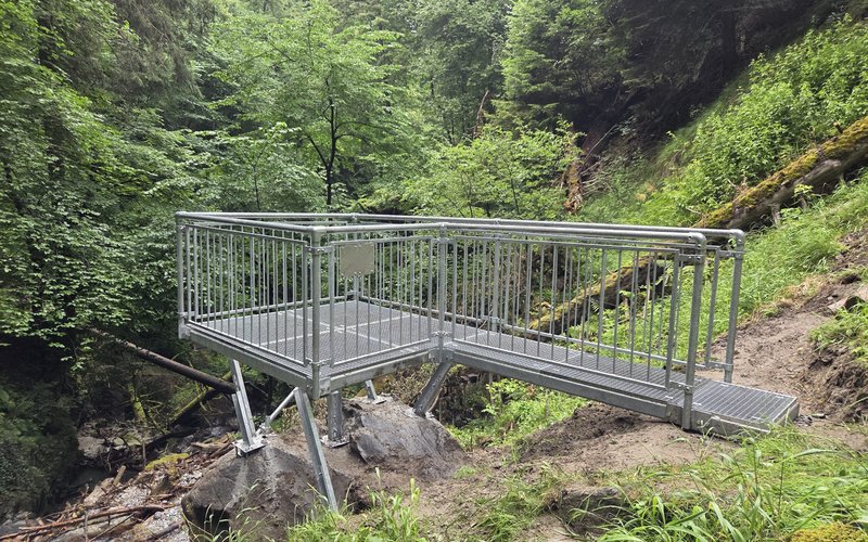 Aussichtsplattform Spucher Wasserfall